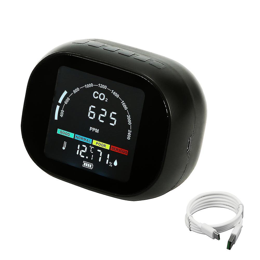 3 In 1 Carbon Dioxide Co2 Temperature Humidity Detector Carbon Dioxide Detector Office Hotel Indoor Temperature Humidity Meter