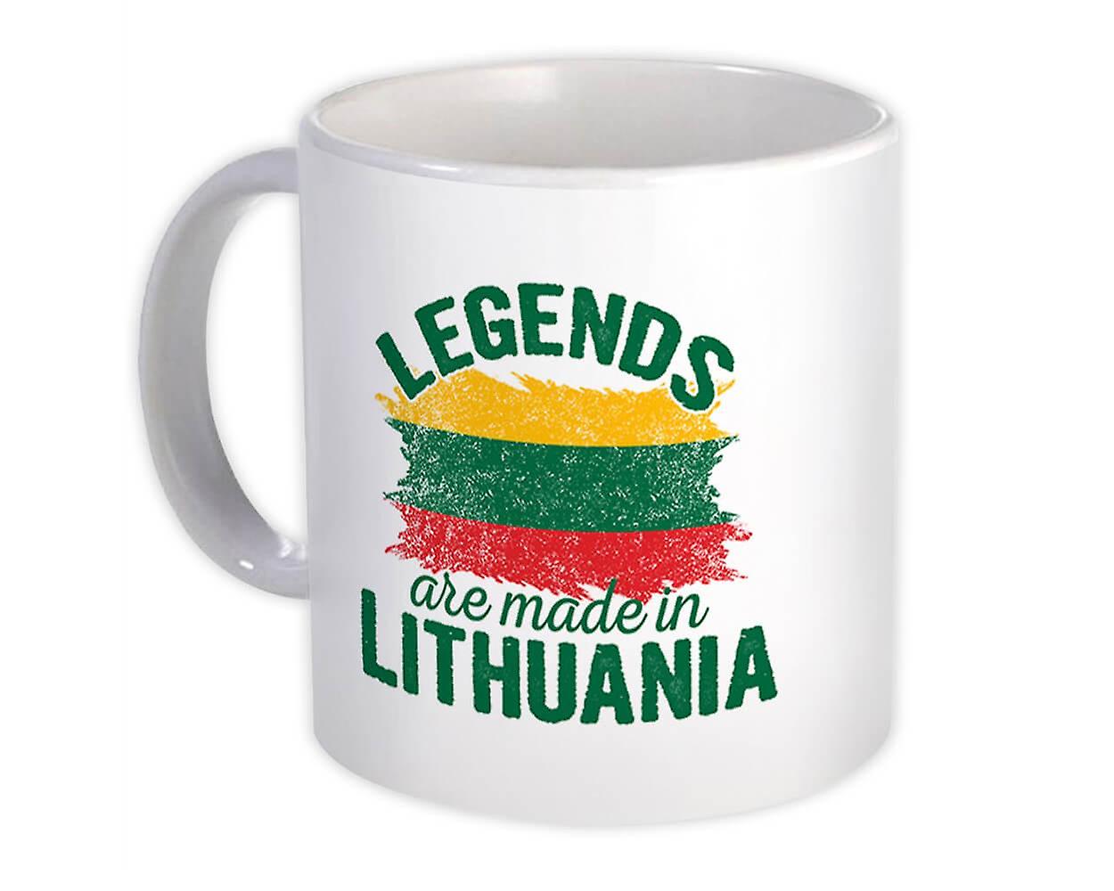 Gift Mug: Legends are Made in Lithuania Flag