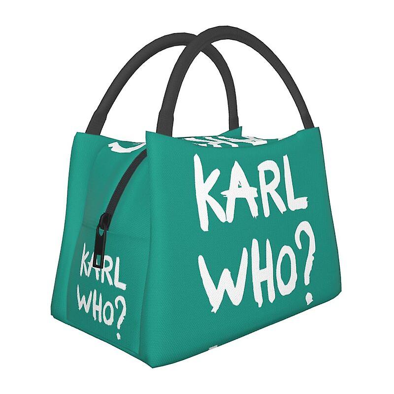 مخصص Karl Who شعار حقائب الغداء الرجال والنساء المبرد الحراري معزول صندوق الغداء للسفر المكتبي