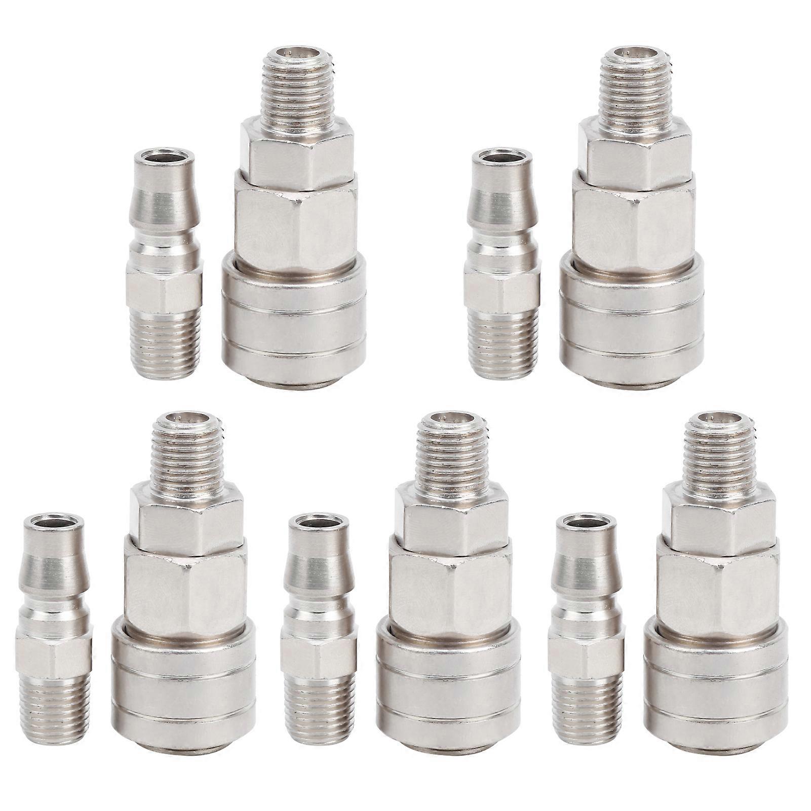 1 Set Air Quick Connector Pneumatic SelfLocking Pipe Fitting Accessories SM20+PM20
