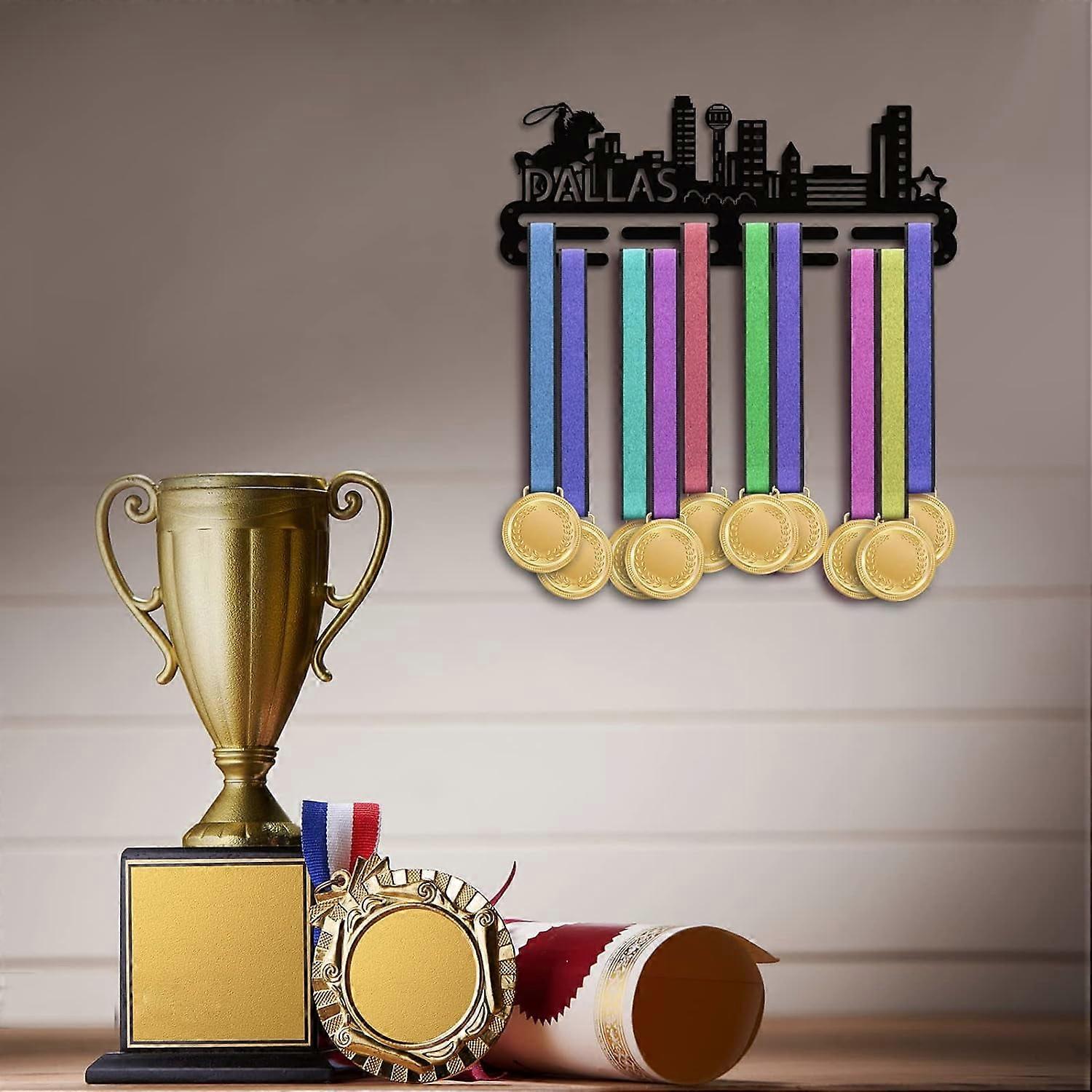 Dallas Medal Hanger Display City Silhouette Medal Holder Display Hanger ...