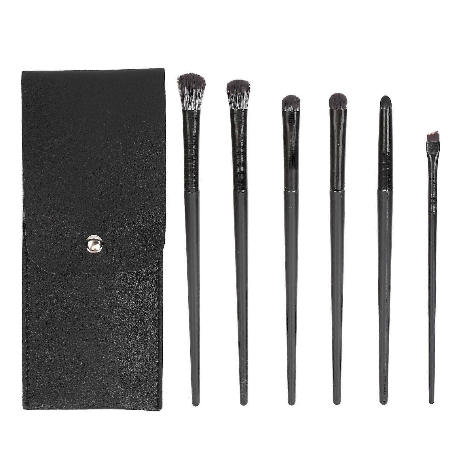 Set of 6 eyeshadow brushes, soft and fluffy bristles, for easy coloring and a comfortable grip.
