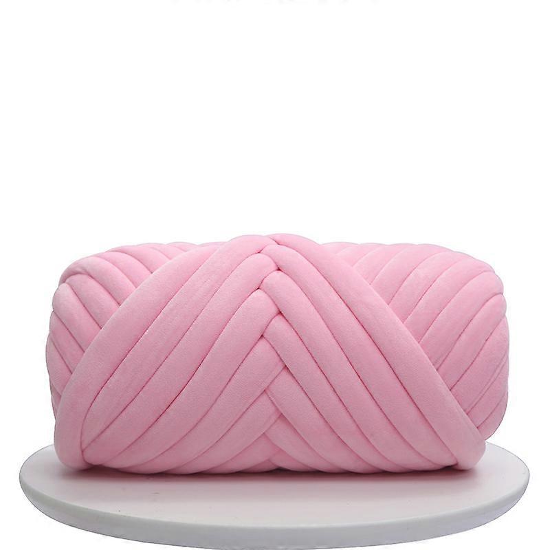 Moon wavy wool arm knitting crochet making blanket (pink)