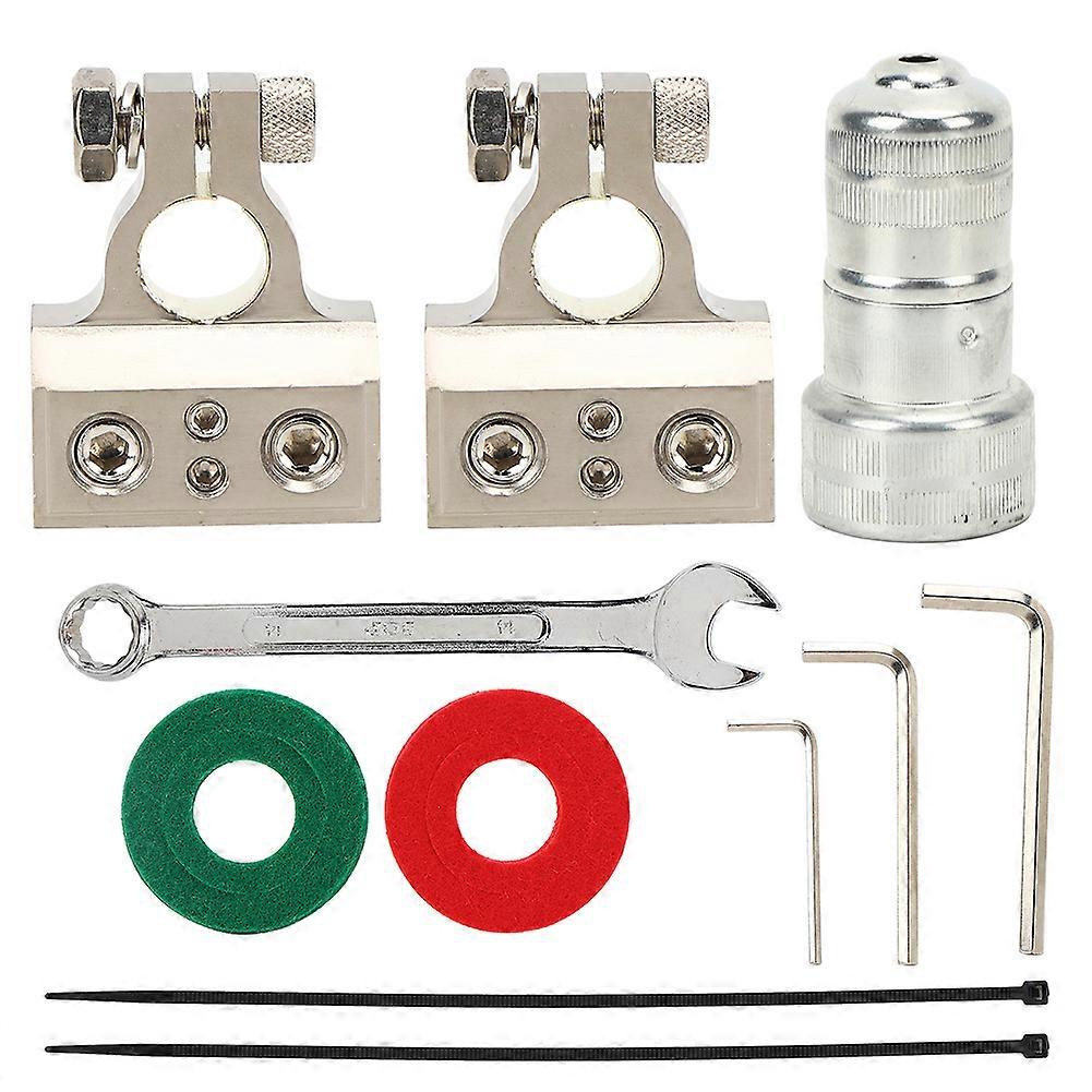 0/4/8 or 10 Gauge Battery Terminals Positive/Negative with Shims Tool Kit for Car Boat E2U011