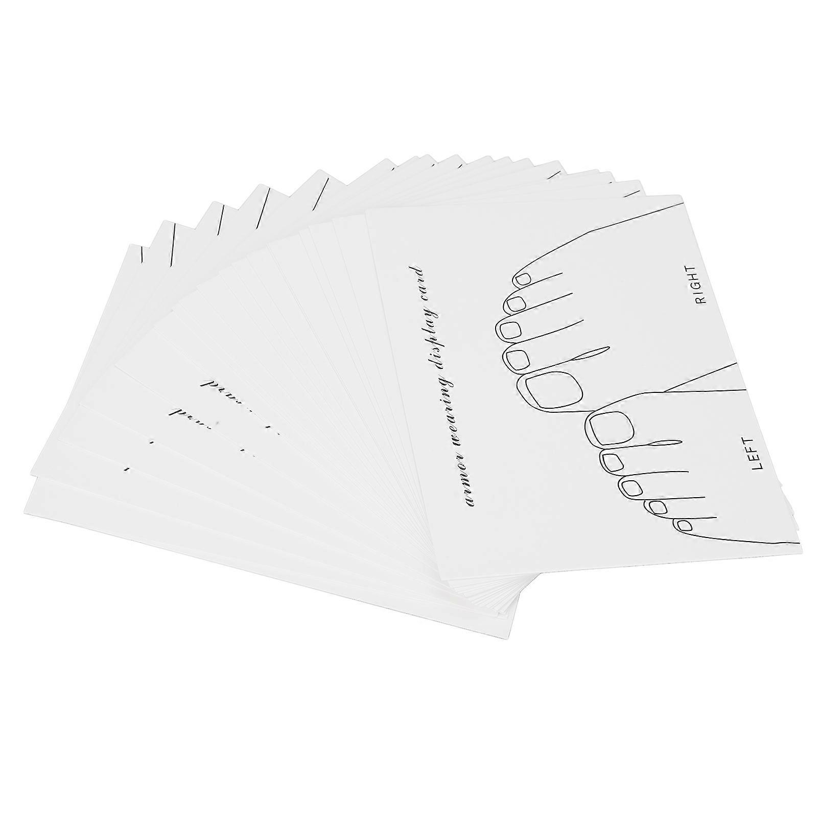 20pcs Nail Color Card Display Practice Manicure Tool Foot Model Manicure Display Card For Manicurist