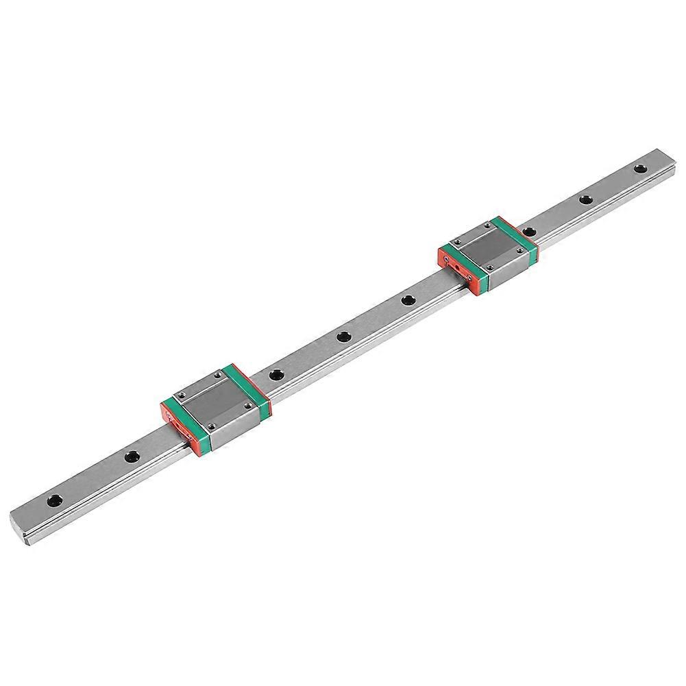 1pc 400mm/15.7in Steel High Precision Miniature Linear Sliding Rail Guide with 2 Block