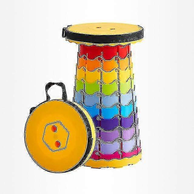 Udendørs Klapstol Camping Bærbar Sæde Rejser Udendørs Family Rainbow Teleskopisk Klapstol Bærbar Teleskopisk Taburet