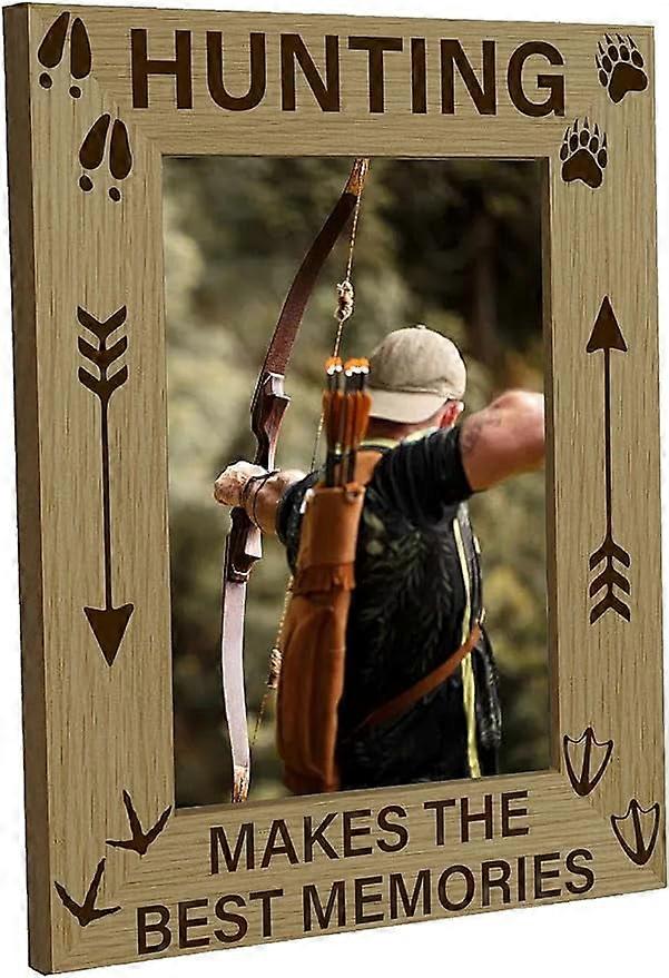 Hunting Picture Frame Paws Print Wood Photo Frames Engraved Display Tabletop Postcard Frame 4x6inch