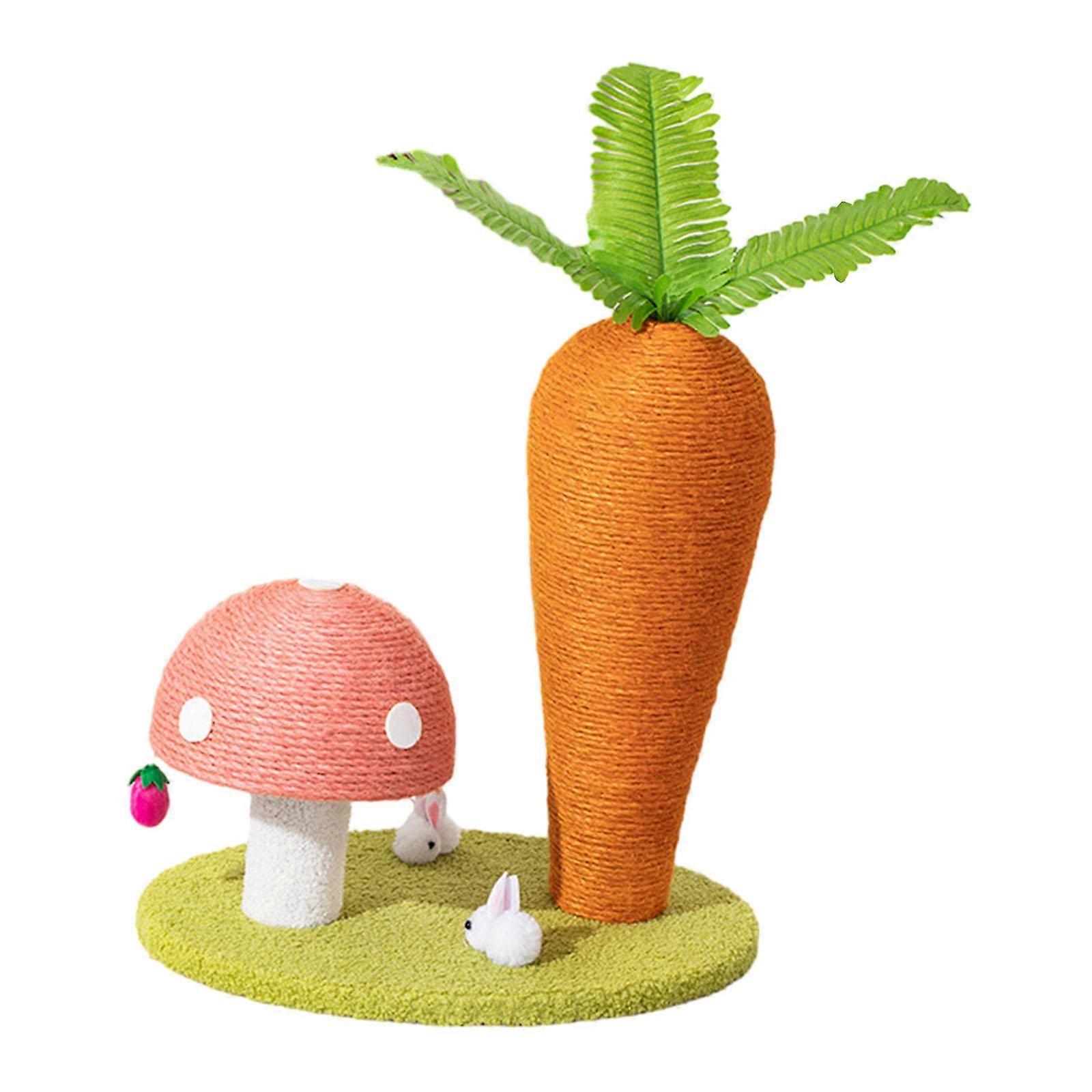Cat Scratching Post Rest for Indoor Cats, Kittens Kitten Climbing Furnitures 40x40cm Carrot