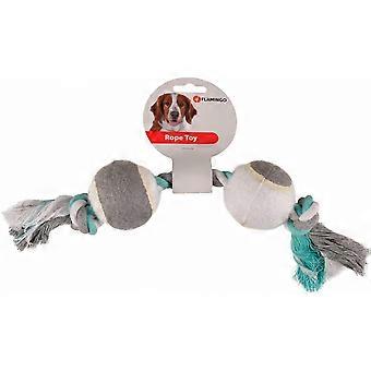 Rope with 2 tennis balls mint dog toy