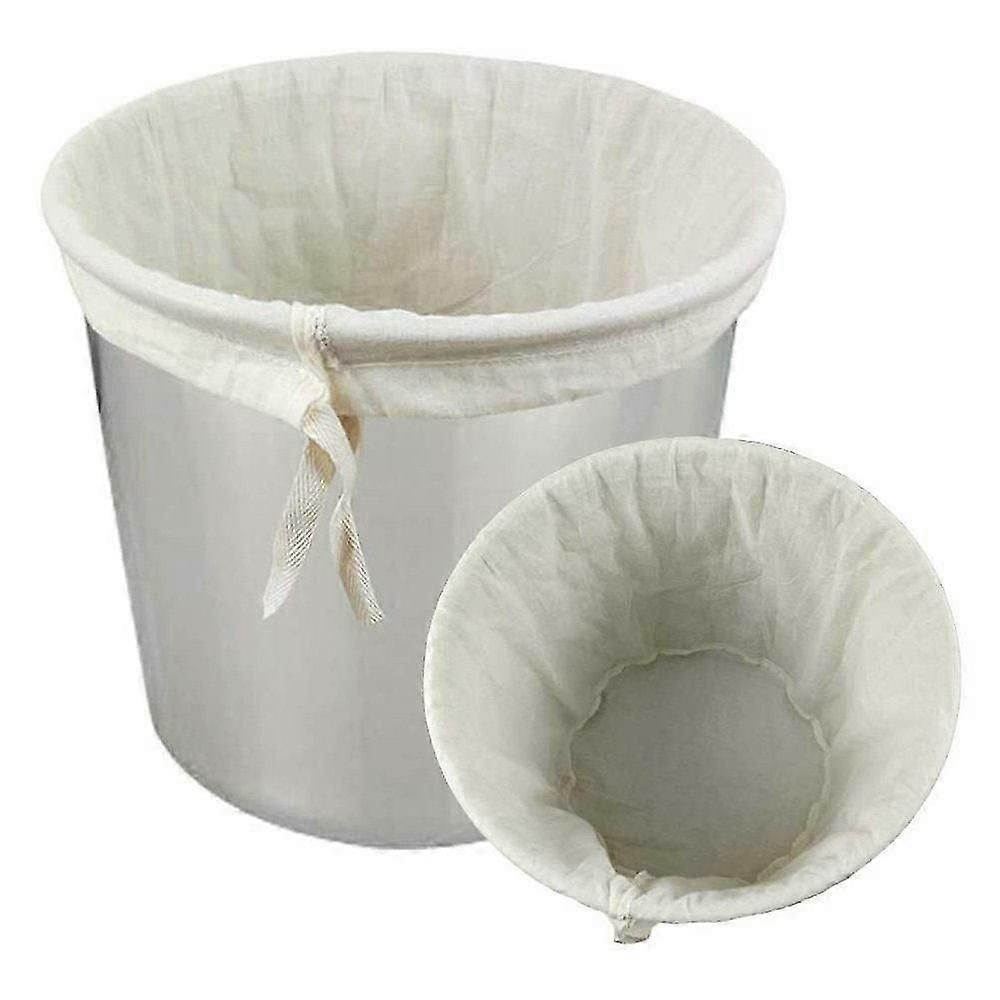 Straining Reusable Drawstring Home Brewing Bags for Beer Wine Jam Fruit Nut Milk and Yogurt (2 Pack)