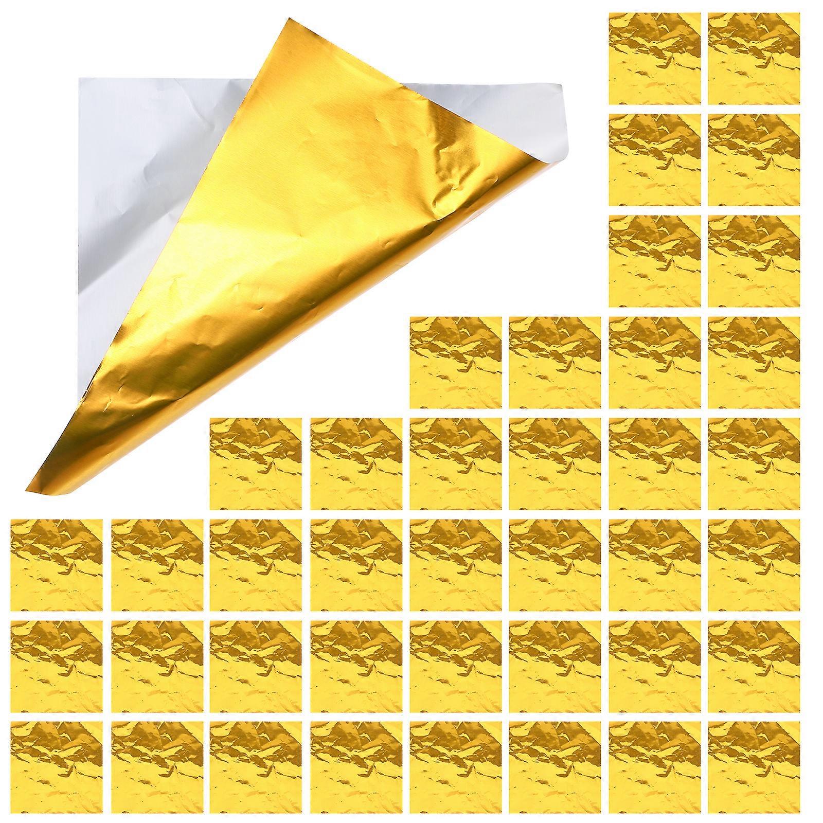 100pcs Square Aluminium Foil Candy Wrappers Square Sweets Paper Candies Chocolate Packaging Sheets