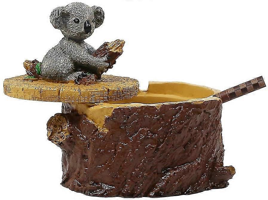 Cigarette Ashtray With Lid Nice Resin Koala Ashtray For Indoors And Outdoors