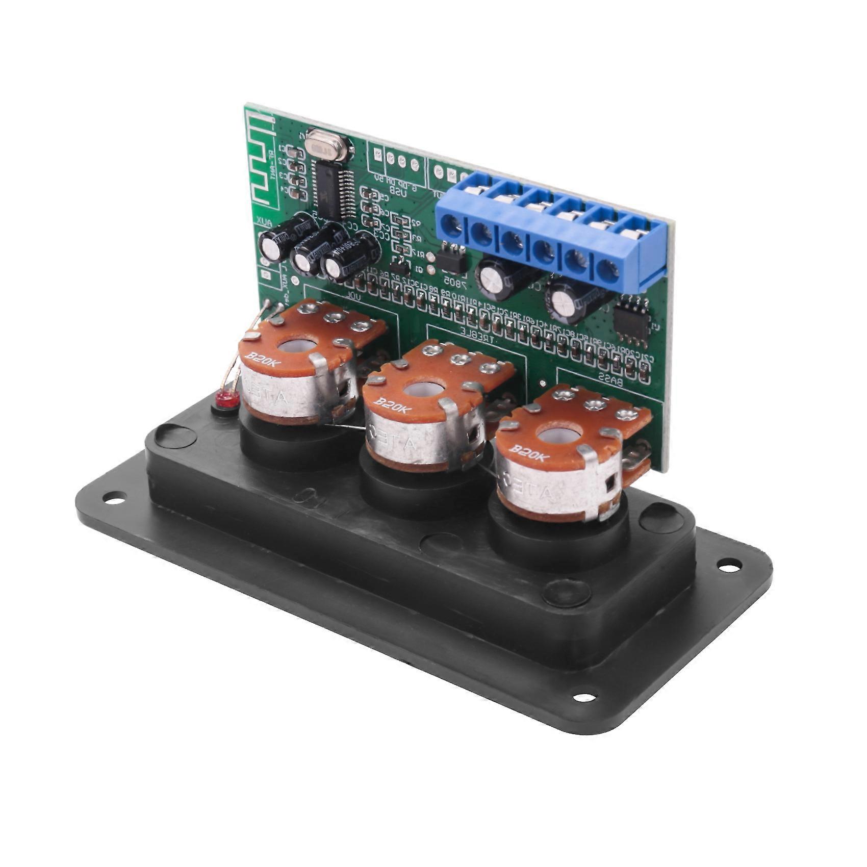 Bluetooth Amplifier Power Audio Board 20Wx2 Stereo Amp Sound Amplifiers AUX U Disk Decoder Treble B