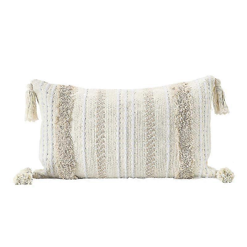 1pc coussin housse taie d’oreiller créative bohème tissé à la main tassel taie d’oreiller