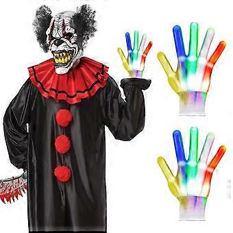 Light Up Gloves LED Flashing Glowing Gloves Colorful Lights Finger Glowing Gloves For Festival Christmas Halloween