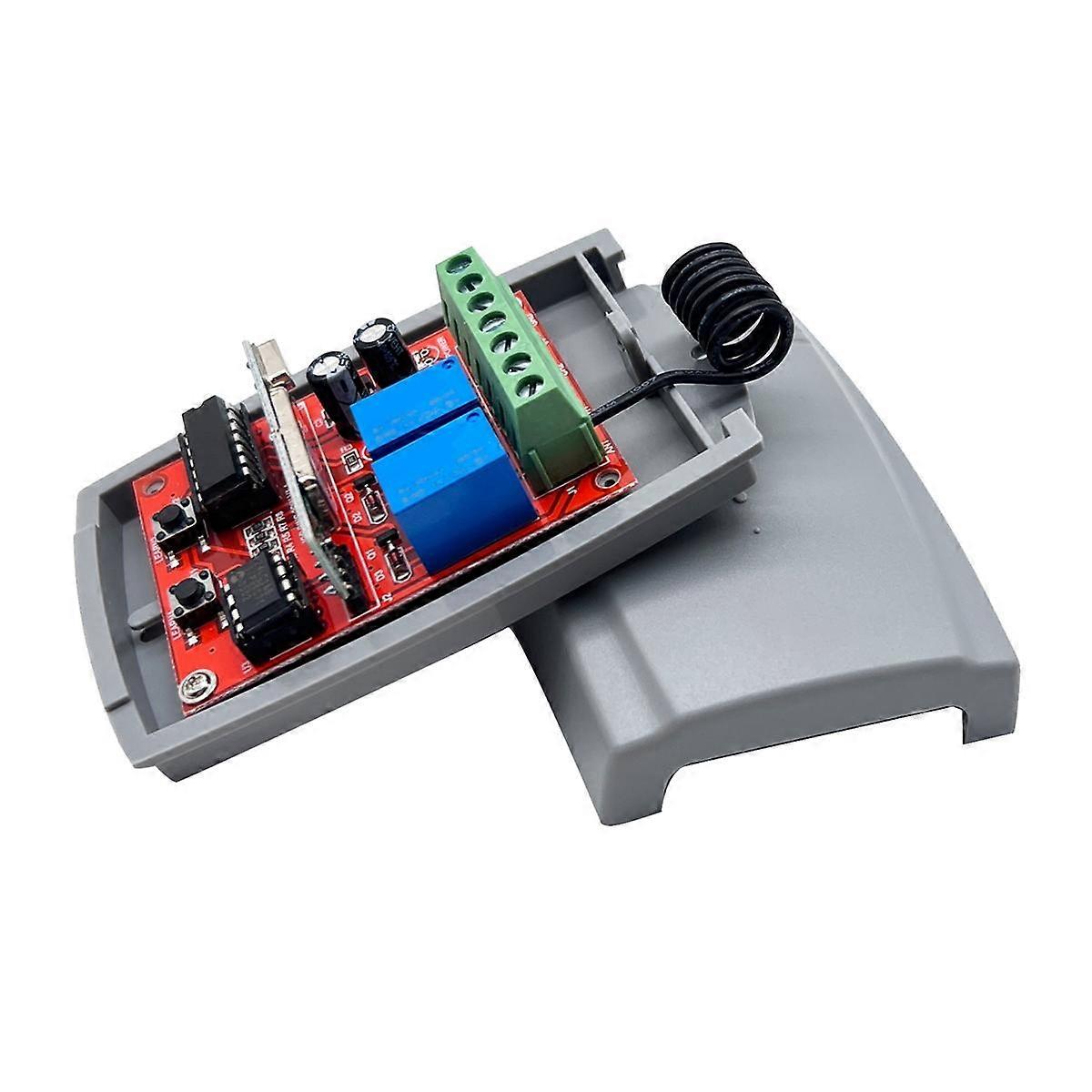 2CH 433MHz Garage Door Remote Control 12V-24V RF Transmitter Receiver Fixed Rolling Code 433.92Mhz