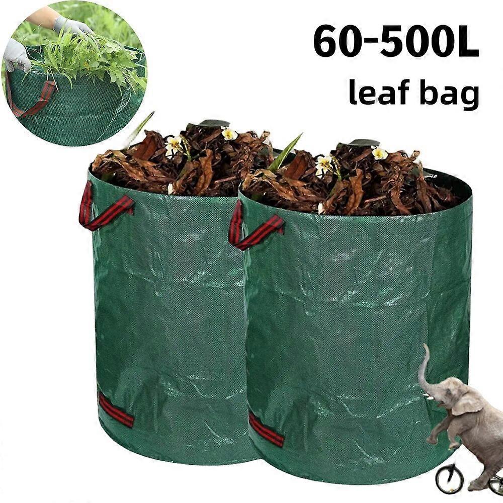 Foldable Leaf Grass Container Large Capacity Reusable Trash Storage Container Waterproof PP Woven Bag for Lawn Yard Pool