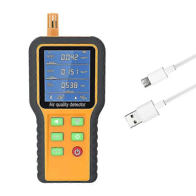 Air Quality Monitor Indoor Detector Testing Kit With Digital Temperature Humidity Sensor Hcho Tvoc-i
