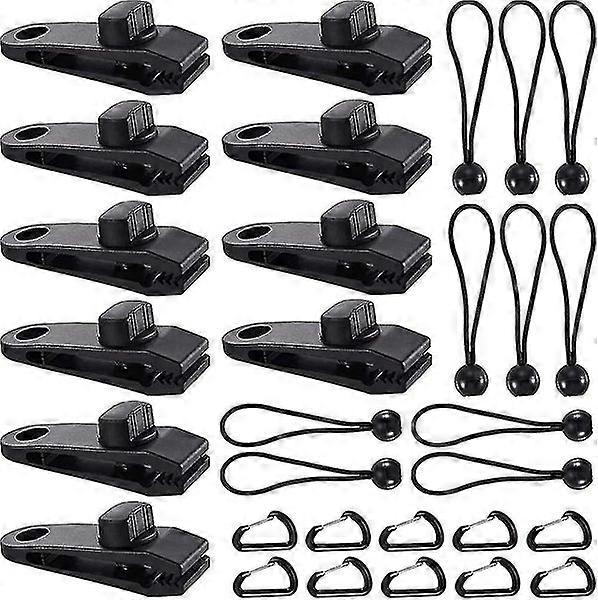 Heavy Duty Tent Tarp Clips - 30 Pack