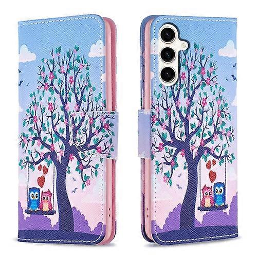 For Samsung Galaxy S23 FE 5G Colored Drawing Pattern Leather Mobile Phone Case