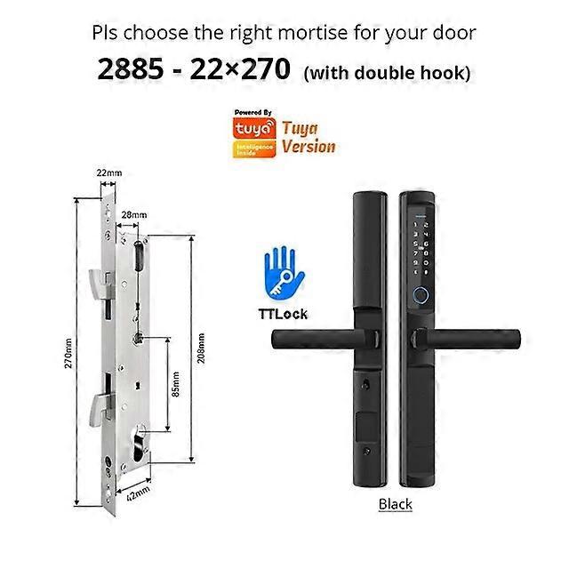 Double Side Waterproof IP66 Wifi TTlock APP Remote Fingerprint Password IC Card Code Sliding Door Locks Smart Aluminum Lock