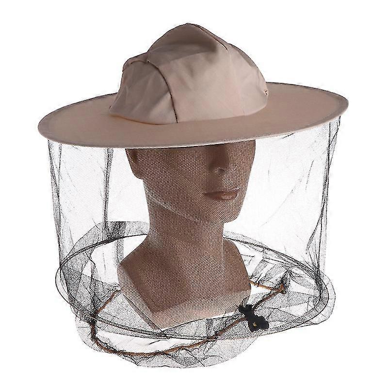 Bee Hat Beekeeping Denim Net Head Face Protector Cap Mosquitoes Outdoor Camping