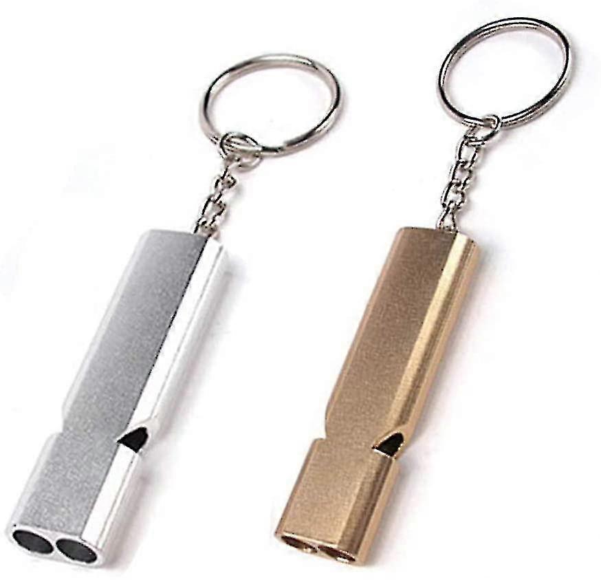 Referee Whistle, Metal Whistle, Sports Survival Whistle 120db Outdoor Camping Entertainment Whistle (2pcs