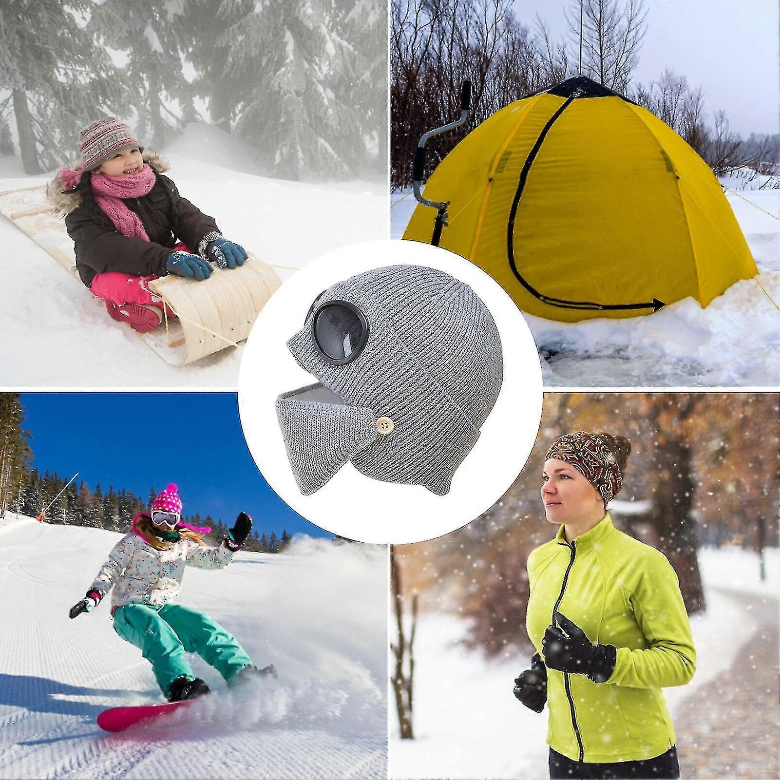 Knitted Hat Fleece Lined Knit Hat(size:gray)