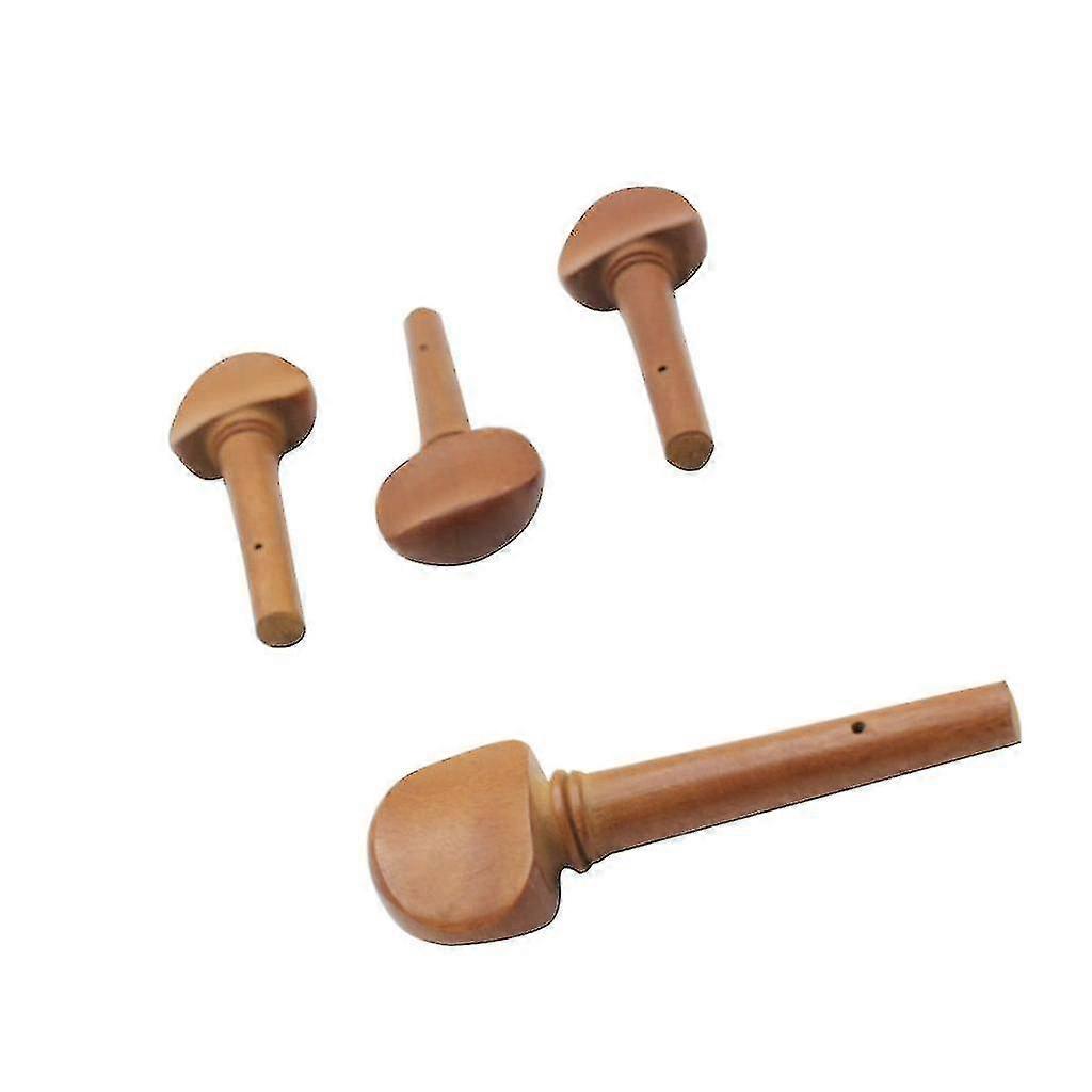 4 Pieces Jujube Wood Violin Tuning Pegs Replacement Parts For Violinist 2.48x0.83x0.43inch