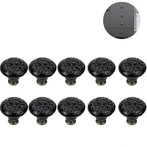 10 Pieces Ceramic Knobs, Vintage Cabinet Door Knobs, Drawer Knobs