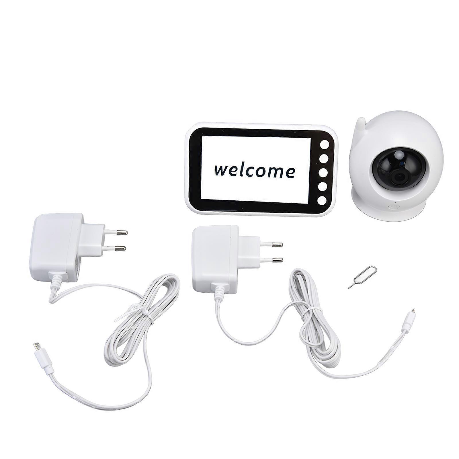 Baby Monitor Voice Control HD Display Multifunctional Reliable Camera Video Monitor with Remote Display Control 100240VEU Plug