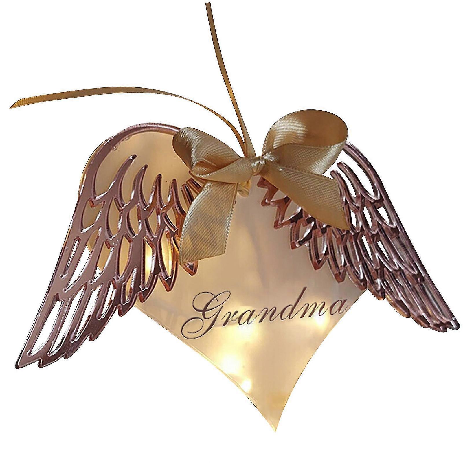 クリエイティブハート型エンジェル刻まれた手紙記念ペンダント装飾