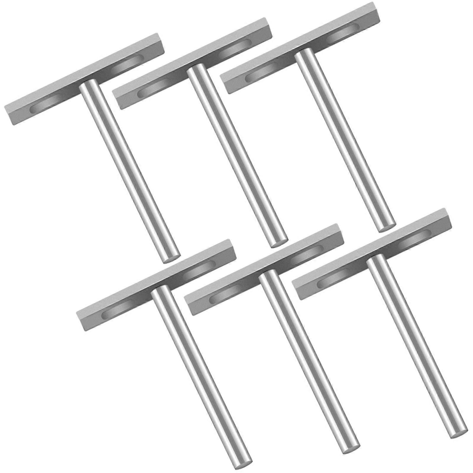 3-Inch Solid Steel Floating Shelf Brackets - 6 Pcs Heavy Duty Hidden Shelf Brackets for Wooden Floating Shelves