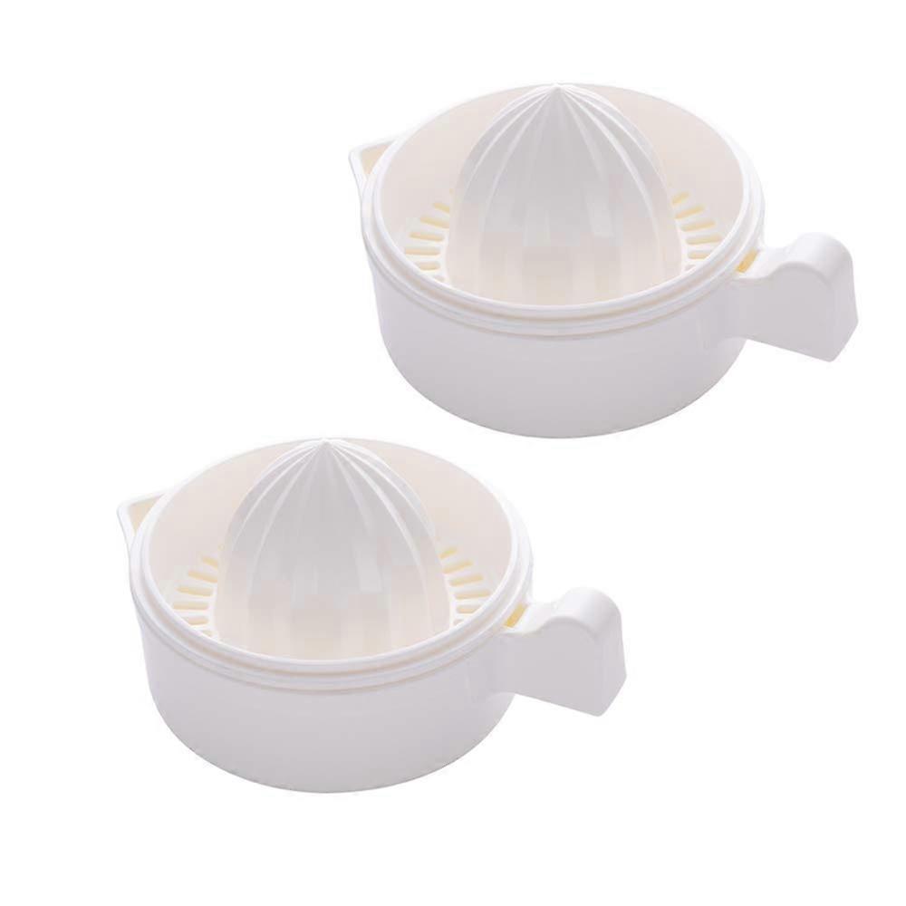 2Pcs Citrus Squeezer, Squeezer Oranges with Filter and Container, Lemon Orange Squeezer Manual Citrus