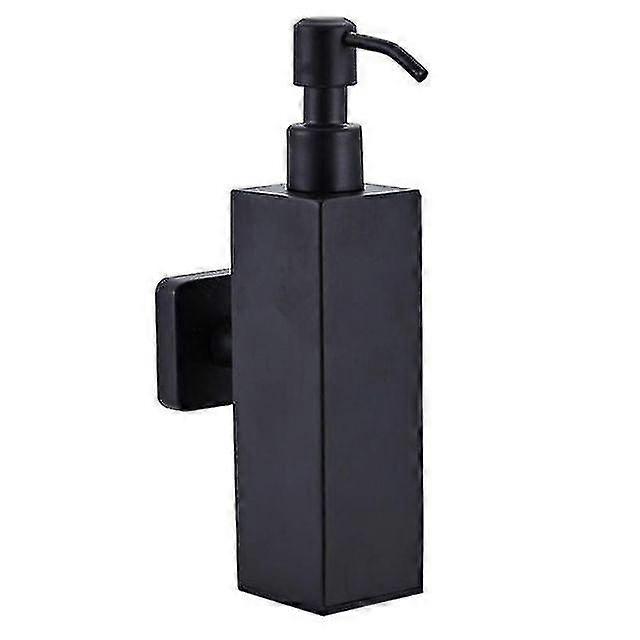 200ml Wall Mounted Shower Bottle Pump Stainless Steel Shampoo Dispenser Black (square Wall-mounted)