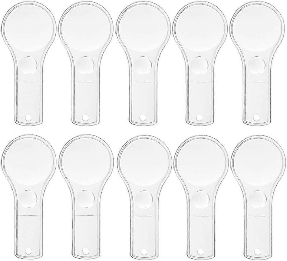 10pcs Mini Plastic Magnifier 5X -10X Handheld Magnifier for Home, Classroom Use Outdoor Science Observation Reading