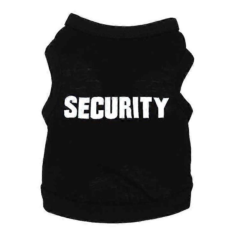 ブラックセキュリティブラック新しくデザインされた犬のベスト夏のペット犬綿の服シャツアパレル