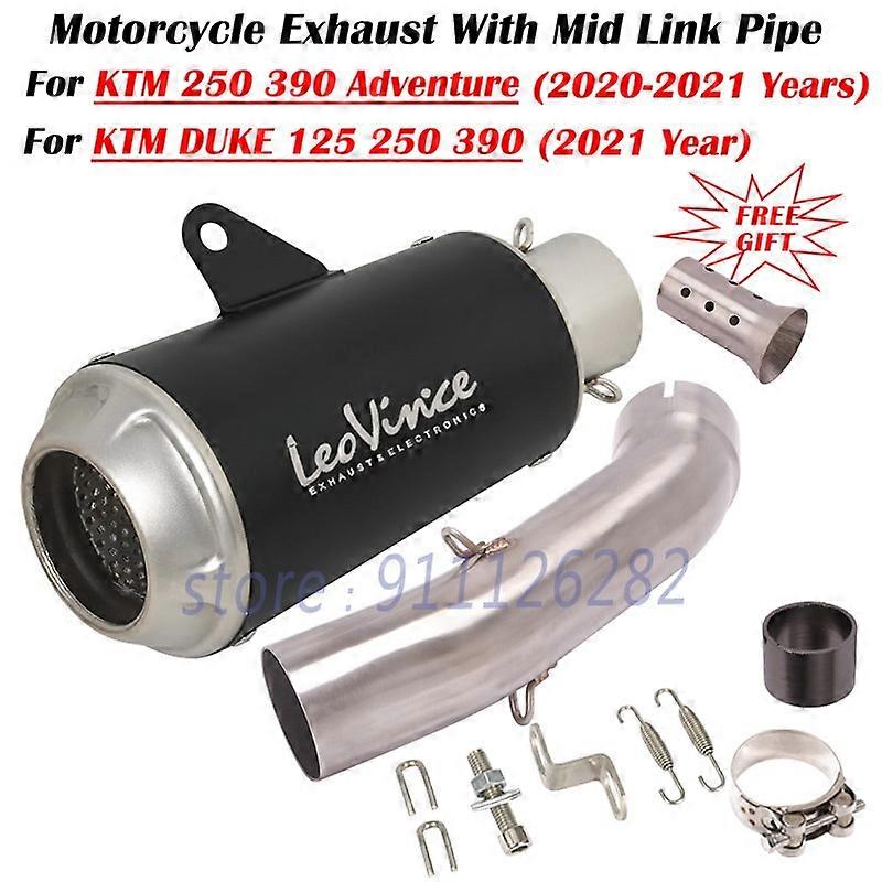 For KTM DUKE 125 250 390 Adventure 20220 2021 2022 Motorcycle Exhaust Escape System Modify Muffler With Mid link Piipe And Cover