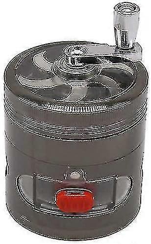 Grinder Spice Crank Metal Grinder Clear Grinder 4pcs With Drawer 2.5 Inches Black