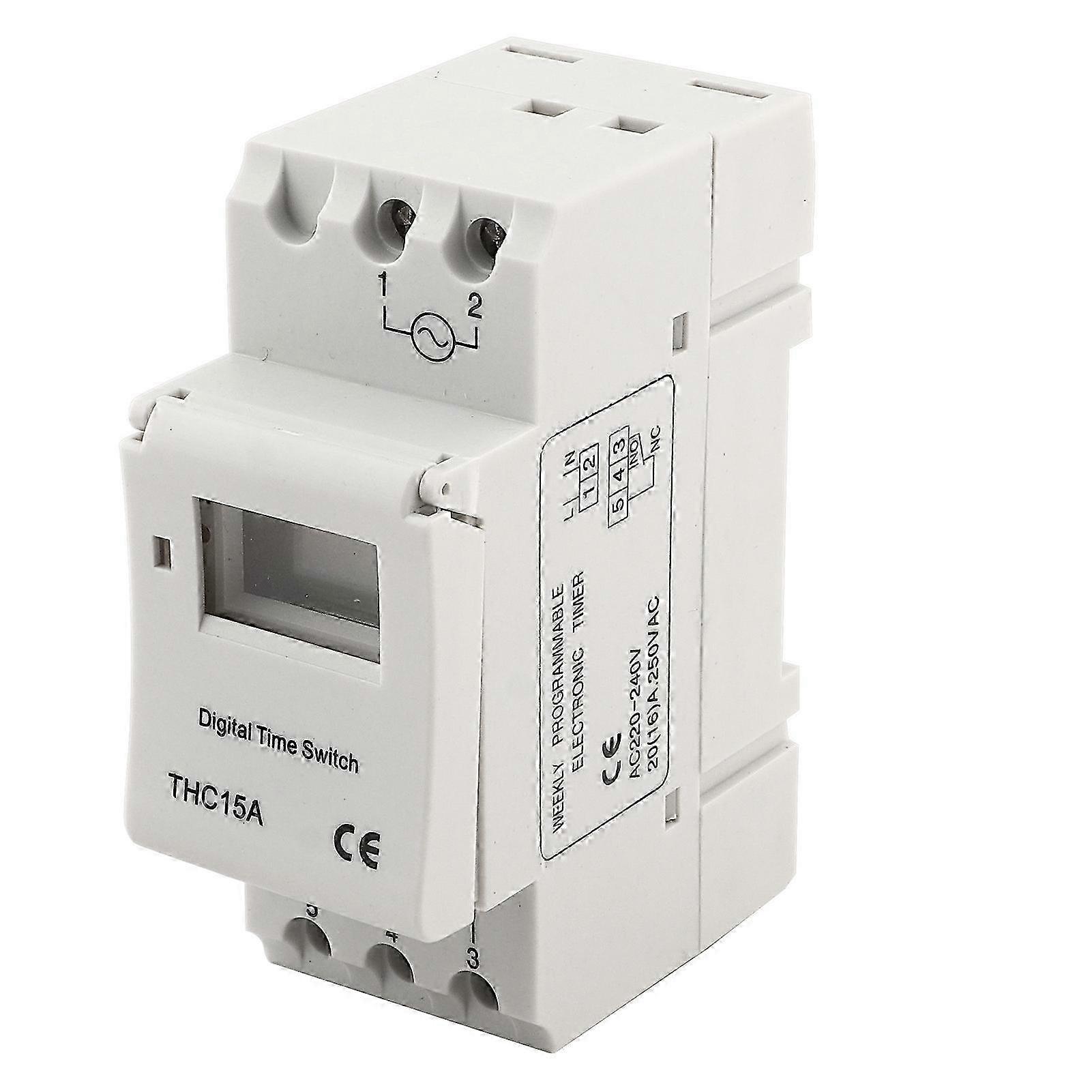 THC15A 220?240VAC 20A DIN Rail Digital Programmable Timer Switch