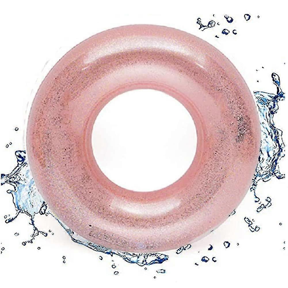 Swim Ring Swim Inflatable Swimming Ring Floats Adult Inflatable Pool Buoy Durable Inflatable Swim Round Summer Pool Beach Confetti Sequins Swimming Fl