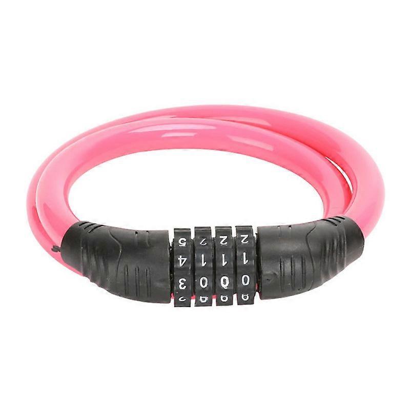 Bike Lock Cable, Bicycle Cable Lock with 4 Digit Combination & Large Lock Head, Resettable Kids Bike Cable Lock, 2 Ft x 0.45 in, Lock for Bike, Scoote