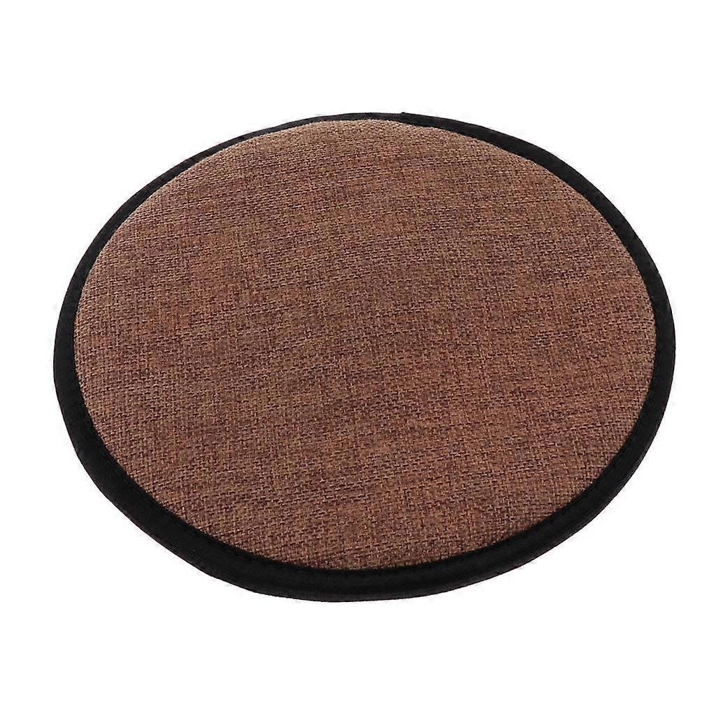 2x Cotton Brown Kitchen Chair Cushion Dining