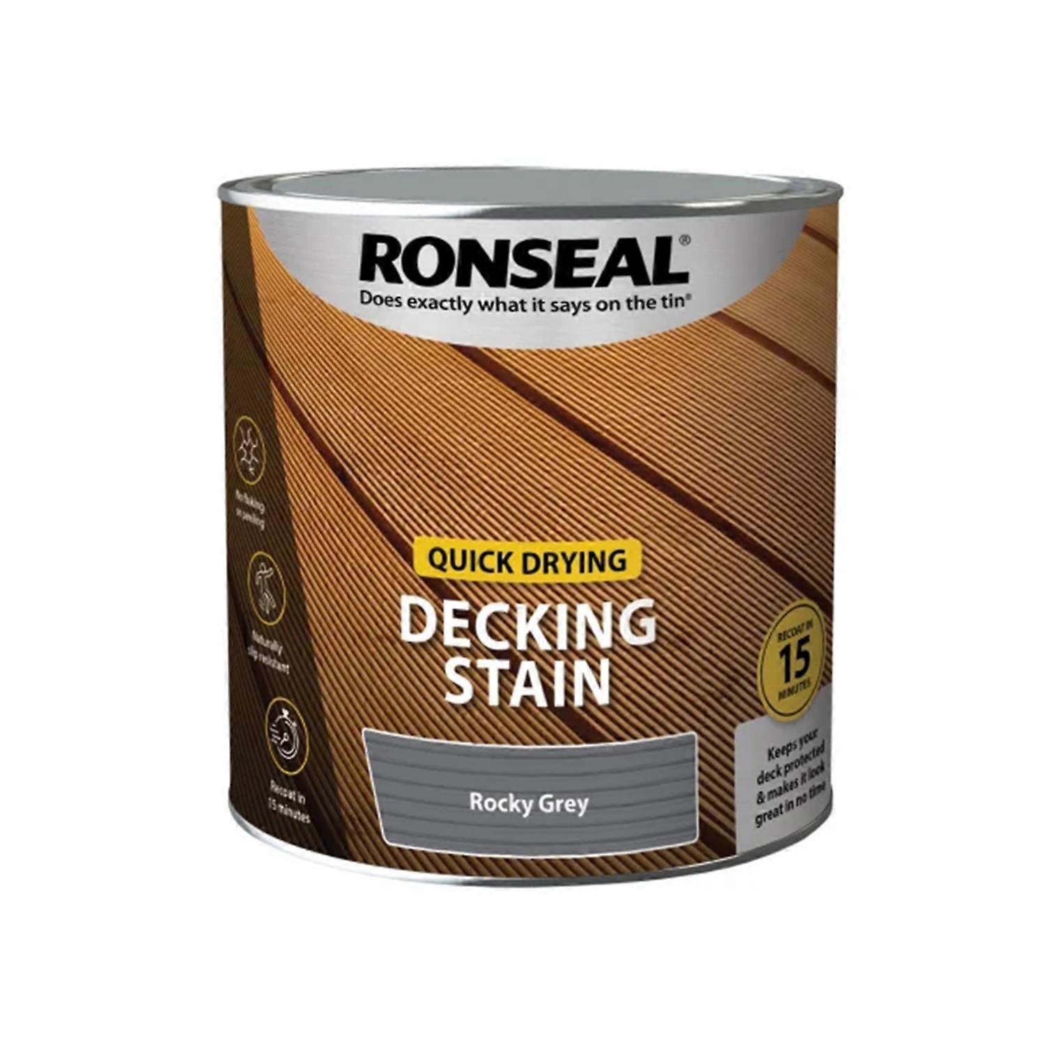 Quick Drying Decking Stain Rocky Grey 2.5 litre