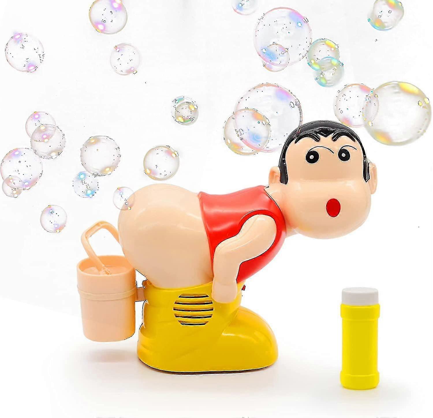 Bubble Maker Toy, The Funny Music Automatic Fart Bubble Blower- Boy Stick Blower Machine With Led Flashing Lights Bubble Machine Easy To Use Xinda