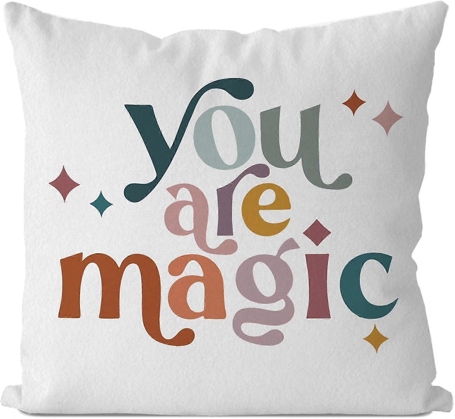 Boho Retro You are Magic Throw Pillow Cover 18x18 Inch,Modern