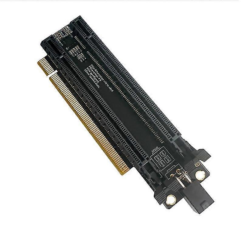 Carte d’extension PCI-E 4.0 x16 1 à 2 Gen4 Carte divisée PCIe-Bifurcation X16 à X8X8 avec emplacements espacés de 20 mm CPU4P (4 broches)