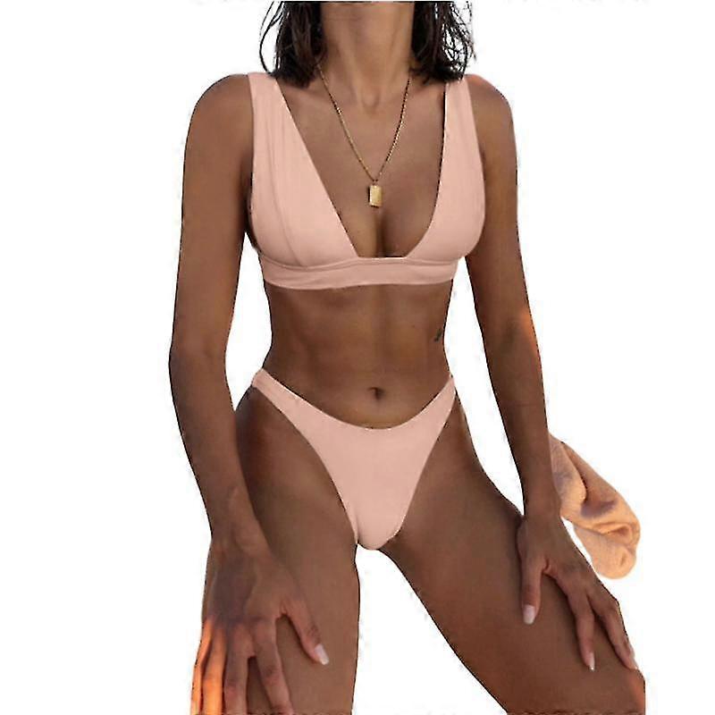 Mimigo Naisten matala vyötärö Bikinit Uimapuku Push Up Halter Kaksiosainen uimapuku
