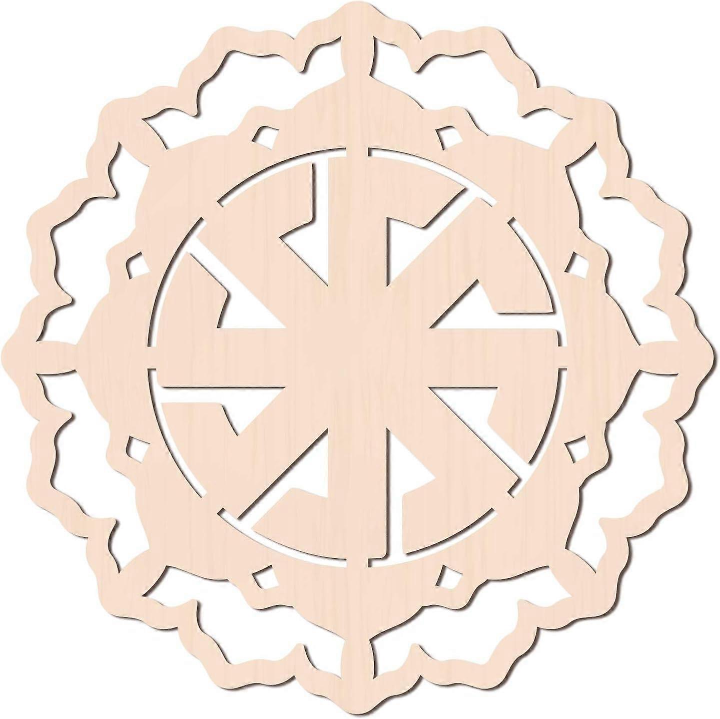 12Inch Sacred Geometry Wall Decor Slavic Kolovrat Slavic Sun Wheel Geometry Wood Wall Art Wall Decor Meditation Decor Wall Sculpture for Home